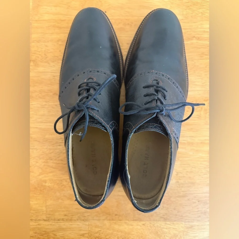 Cole Haan Williams Casual Saddle Men's Size 8.5 Black Lace up Oxfords C14389